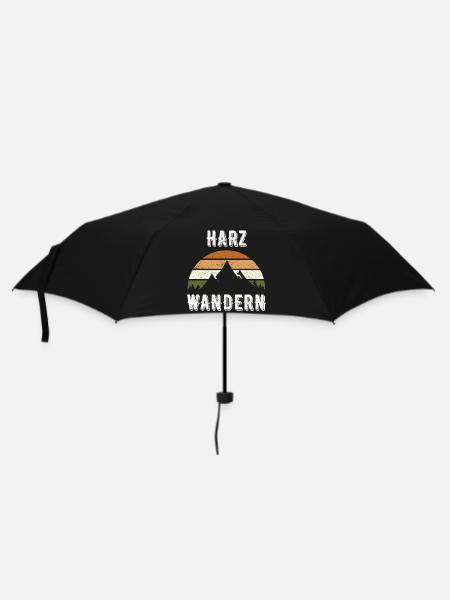 Harz Natur wandern Berge Geschenkidee - Regenschirm (klein) - Schwarz