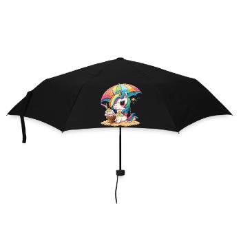 Einhorn-Feenstaub - Lassen Sie sich verzaubern. - Regenschirm (klein) - Schwarz - Vorne