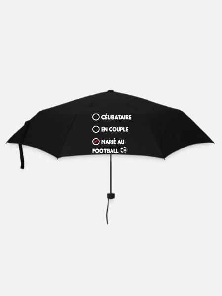 CELIBATAIRE EN COUPLE MARIE AU FOOTBALL - Parapluie standard - noir