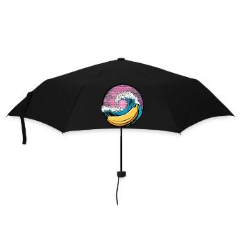 Surfing Banana Sunset - Umbrella (small) - black - Front