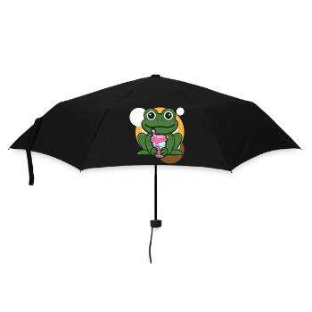 Thé à la grenouille et aux bulles - Parapluie standard - noir - Devant