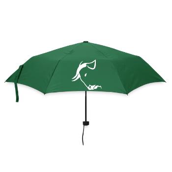 White Bull's Head - Umbrella (small) - bottlegreen - Front