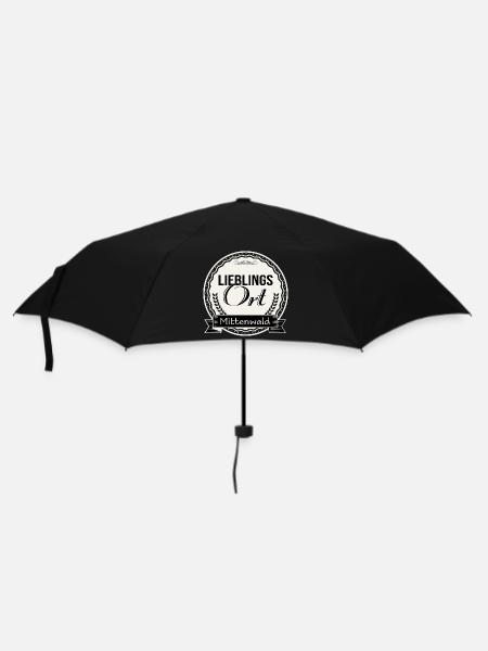 Lieblingsort Mittenwald - Regenschirm (klein) - Schwarz