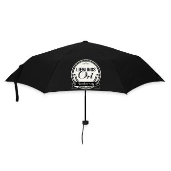 Lieblingsort Norderney - Regenschirm (klein) - Schwarz - Vorne