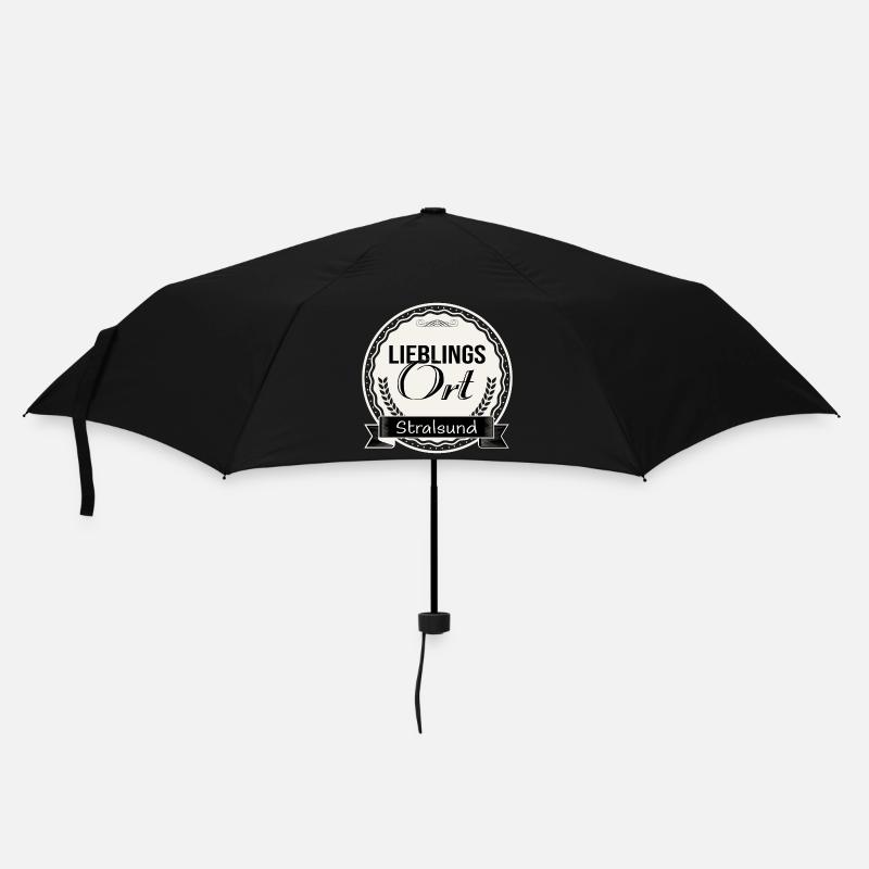 Lieblingsort Stralsund - Regenschirm (klein) - Schwarz