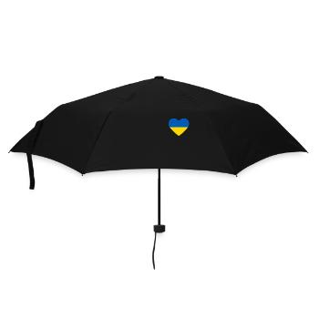 Cœur drapeau Ukraine - Parapluie standard - noir - Devant
