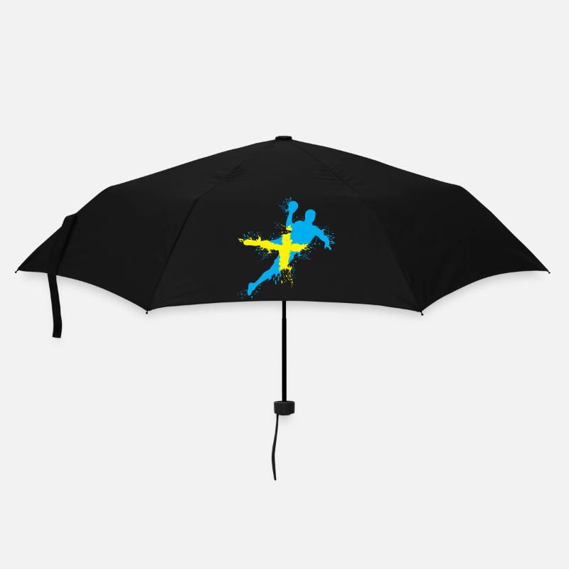 Handball Team Schweden Wurf Explosion EM Logo icon - Regenschirm (klein) - Schwarz