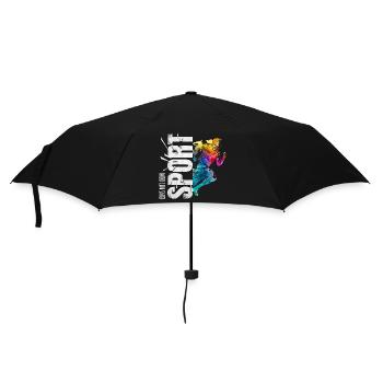 Eins mit dem Sport - Laufen - Regenschirm (klein) - Schwarz - Vorne