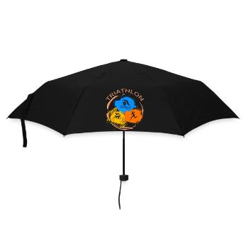 Triathlon - Regenschirm (klein) - Schwarz - Vorne