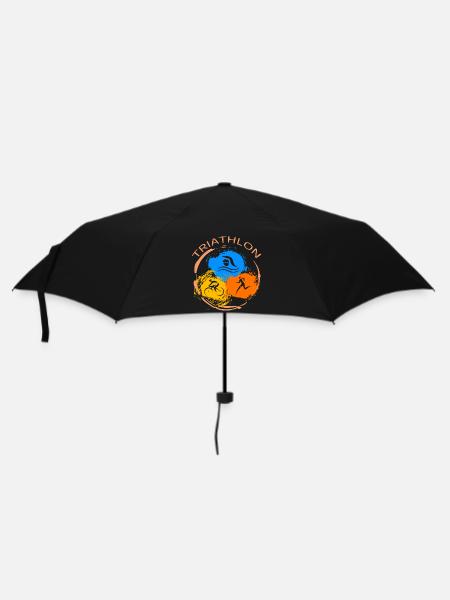 Triathlon - Regenschirm (klein) - Schwarz