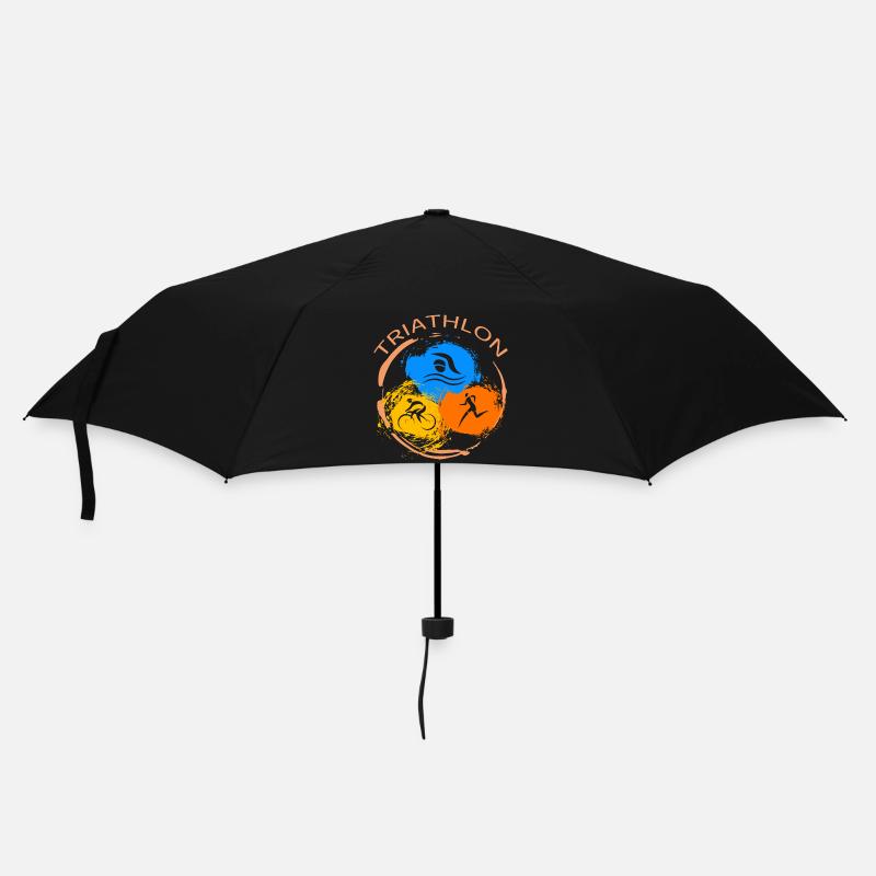 Triathlon - Regenschirm (klein) - Schwarz
