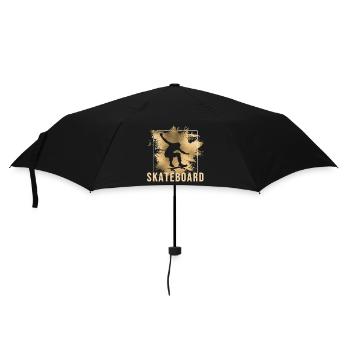 Skateboard - Regenschirm (klein) - Schwarz - Vorne
