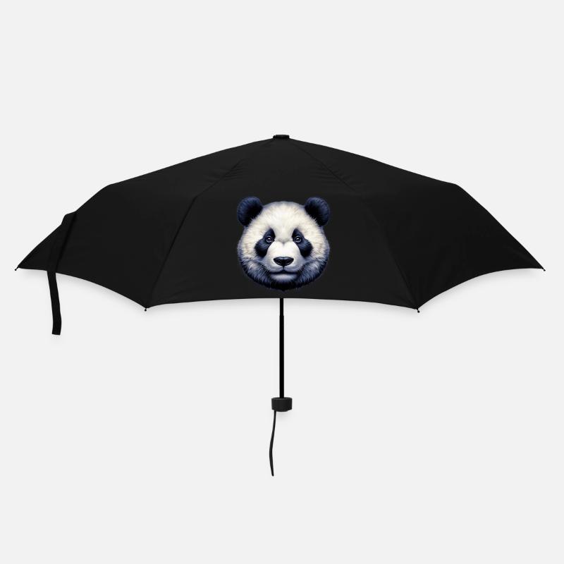 Panda - Regenschirm (klein) - Schwarz