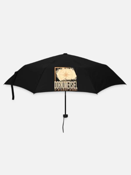 Dornumersiel Koordinaten - Regenschirm (klein) - Schwarz