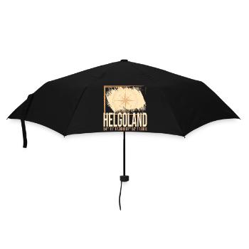 Helgoland Koordinaten - Regenschirm (klein) - Schwarz - Vorne