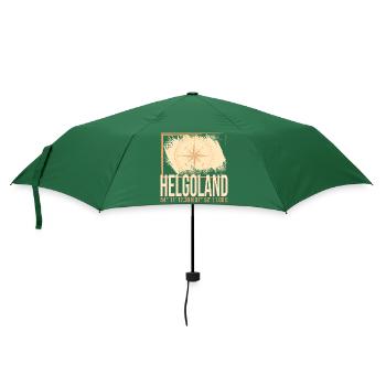 Helgoland Koordinaten - Regenschirm (klein) - Flaschengrün - Vorne