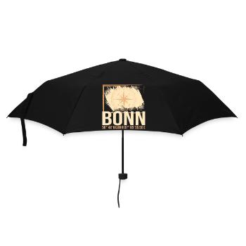 Bonn Koordinaten - Regenschirm (klein) - Schwarz - Vorne