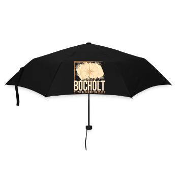 Bocholt Koordinaten - Regenschirm (klein) - Schwarz - Vorne