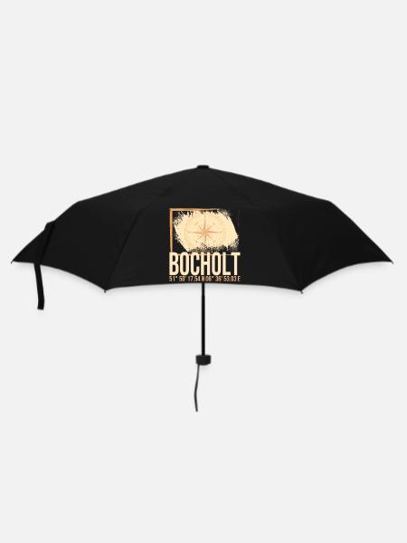 Bocholt Koordinaten - Regenschirm (klein) - Schwarz