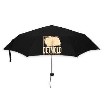 Detmold Koordinaten - Regenschirm (klein) - Schwarz - Vorne