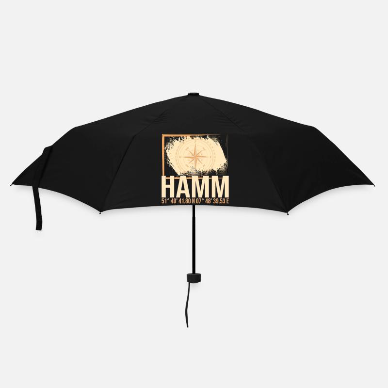 Hamm Koordinaten - Regenschirm (klein) - Schwarz