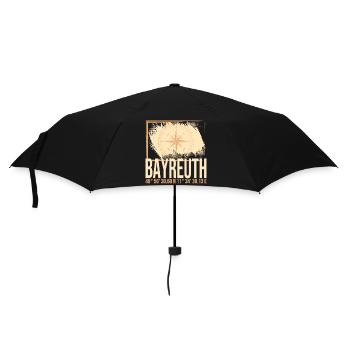 Bayreuth Koordinaten - Regenschirm (klein) - Schwarz - Vorne