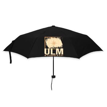Ulm Koordinaten - Regenschirm (klein) - Schwarz - Vorne