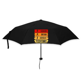 Faszination - Emotionen - Leidenschaft Tischtennis - Regenschirm (klein) - Schwarz - Vorne