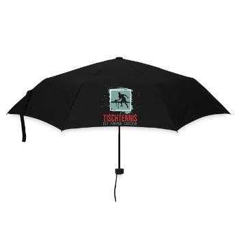 Tischtennis ist meine Droge - Regenschirm (klein) - Schwarz - Vorne