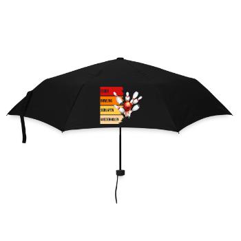 Essen - Bowling - Schlafen - Wiederholen - Regenschirm (klein) - Schwarz - Vorne