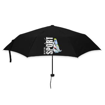 Eins mit dem Sport - Windsurfen - Regenschirm (klein) - Schwarz - Vorne