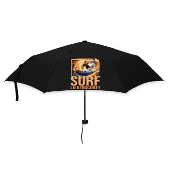Surf Leidenschaft - Regenschirm (klein) - Schwarz - Vorne