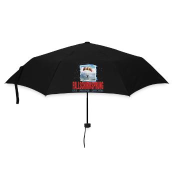 Fallschirmsprung ist meine Droge - Regenschirm (klein) - Schwarz - Vorne