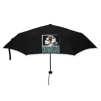 Leidenschaft Snowboard - Regenschirm (klein) - Schwarz - Vorne