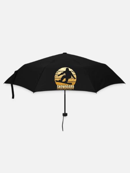 Snowboard Leidenschaft - Regenschirm (klein) - Schwarz