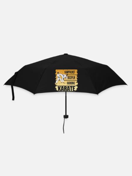 Kampfkunst - Disziplin - Harmonie - Karate - Regenschirm (klein) - Schwarz
