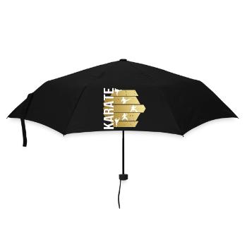 Karate - Regenschirm (klein) - Schwarz - Vorne