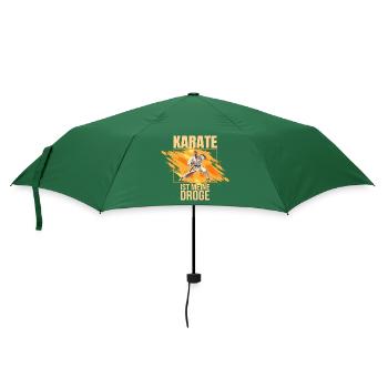 Karate ist meine Droge - Regenschirm (klein) - Flaschengrün - Vorne