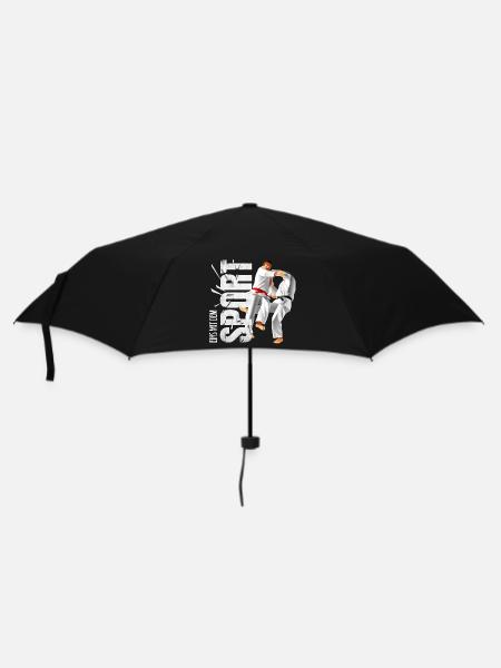 Eins mit dem Sport - Judo - Regenschirm (klein) - Schwarz