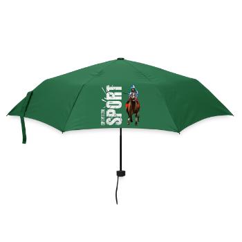 Eins mit dem Sport - Reiten - Regenschirm (klein) - Flaschengrün - Vorne