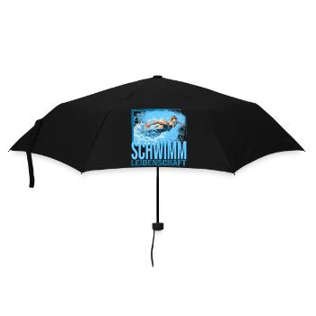 Schwimm Leidenschaft - Regenschirm (klein) - Schwarz - Vorne