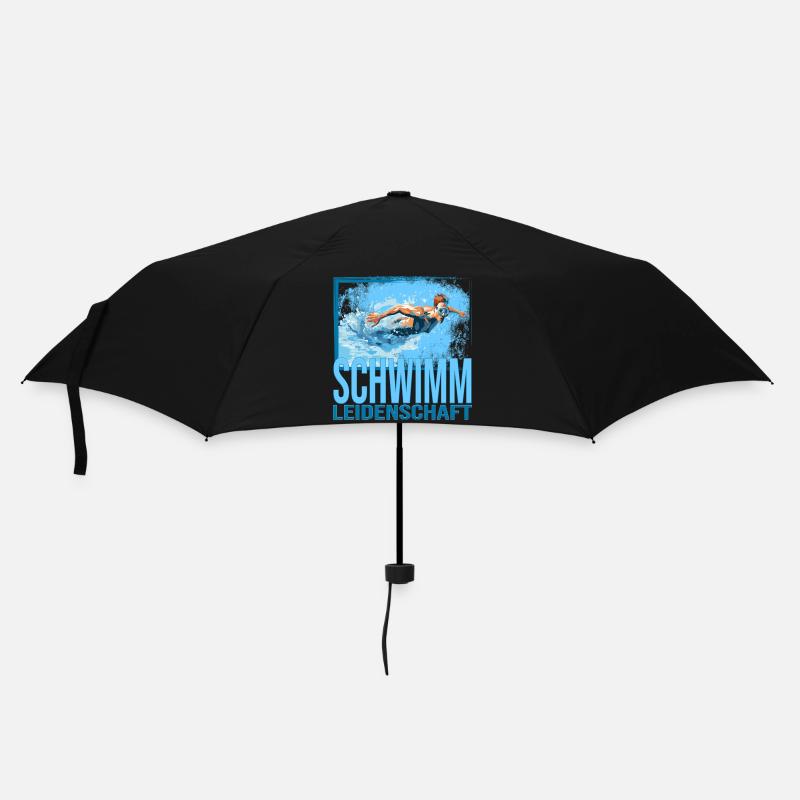 Schwimm Leidenschaft - Regenschirm (klein) - Schwarz