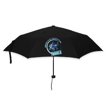 Höhenflug mit Bodenhaftung - Turnen - Regenschirm (klein) - Schwarz - Vorne