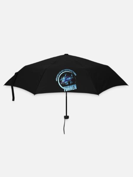 Höhenflug mit Bodenhaftung - Turnen - Regenschirm (klein) - Schwarz
