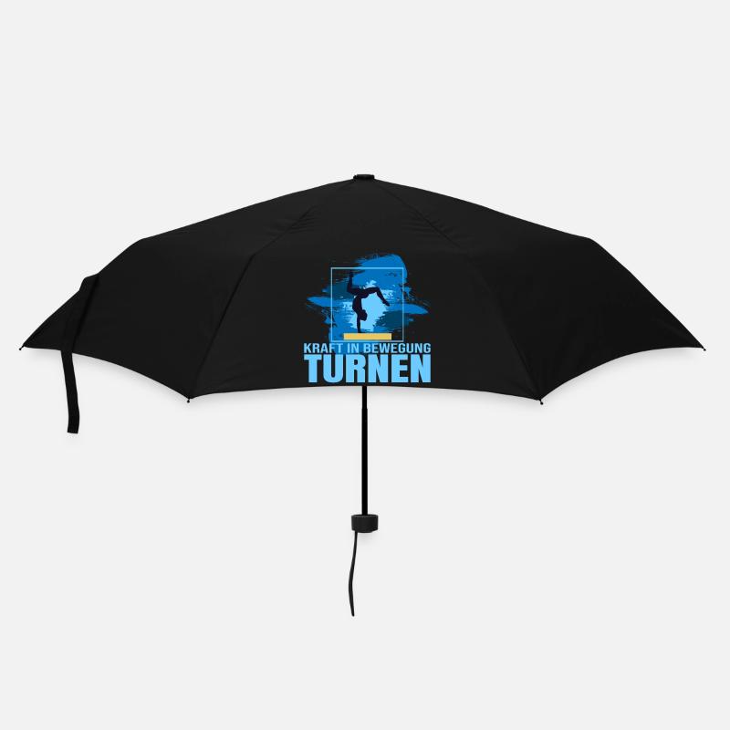 Kraft in Bewegung- Turnen - Regenschirm (klein) - Schwarz
