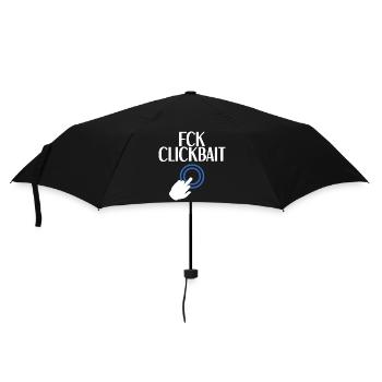 FCK-Clickbait - Regenschirm (klein) - Schwarz - Vorne