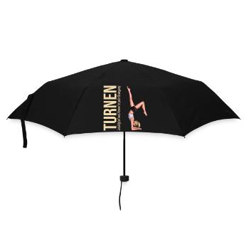 Turnen: Leichtigkeit und Anmut in jeder Bewegung - Regenschirm (klein) - Schwarz - Vorne