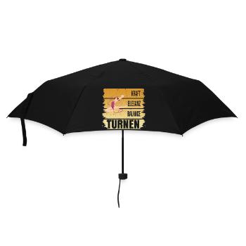 Turnen - Kraft - Eleganz - Balance - Regenschirm (klein) - Schwarz - Vorne