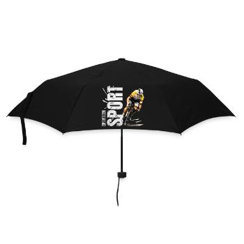 Eins mit dem Sport - Radsport - Regenschirm (klein) - Schwarz - Vorne