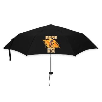 Radrennen ist meine Droge - Regenschirm (klein) - Schwarz - Vorne